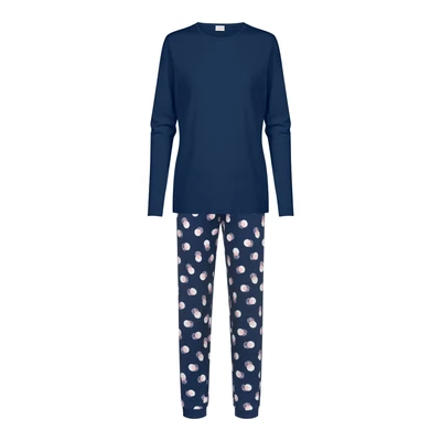Afbeelding van mey Serie Scribbled DOTS SET Pyjama, Dames, Maat: 38, Deep marine