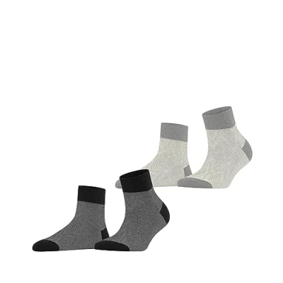 Afbeelding van ESPRIT Dames Sokken Cable Stitch 2 Pack W SSO Katoen Gedessineerd Multipack Paar, Veelkleurig (Sortiment 0050), 35 38