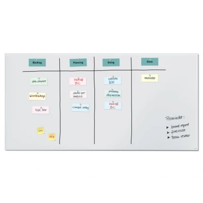 Afbeelding van Glasmagneetbord XL Sigel mat super wit 2000x1000x18mm 2 magn