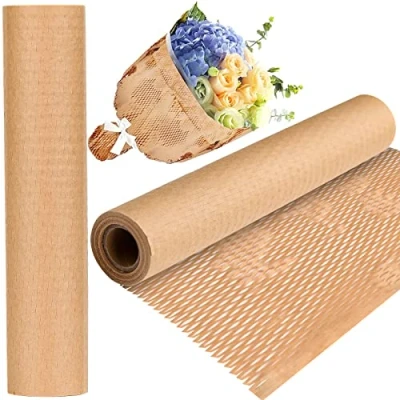 Afbeelding van Verpakking Papier Honingraat Demping Wrap Roll Bubble Alternatieve Inpakpapier voor Verhuizing Verzending Breekbare 30CMX15M