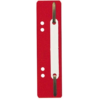 Afbeelding van Exacompta 426003B 250 Pack plastic nietstrips rood. Van PP folie commerciële hechtingen Aktendulli nietmachine snelhechters ideaal voor kantoor en school