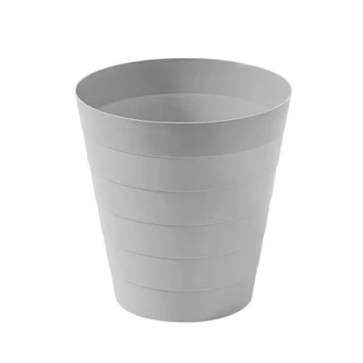 Afbeelding van Sinoba Prullenbak 6105 vuilnisemmer afvalemmer kunststof ideaal voor kinderkamer kantoor keuken hoogte 25 cm 9 l (grijs)