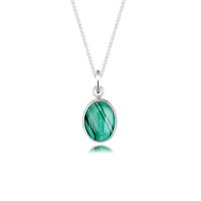 Afbeelding van Elli Basic Malachit Edelstein Ketting, Dames, Maat: 45, Grün