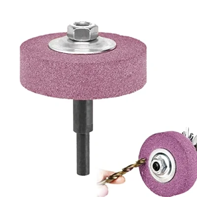Afbeelding van BEROZA Slijpwiel Adapter Polijstwiel, slijpsteen Ronde Buffing Slijpwiel, Slijpschijfadapter en voor boormachine, metalen slijpkop, 75 mm OD 12 ID licht rood