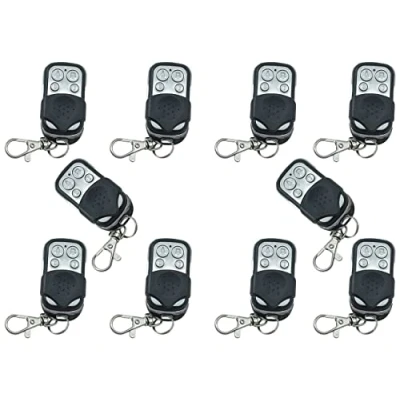 Afbeelding van Universele afstandsbediening voor automatische poort met batterij, 4 knoppen vaste code, 10 stuks, frequentie 433,92 MHz