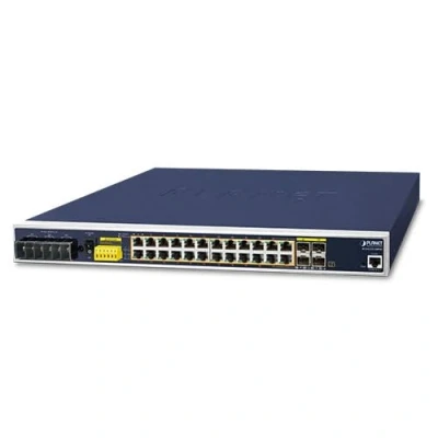 Afbeelding van Planet IGS 6325 24P4S Netwerkschakelaar Managed L3 Gigabit Ethernet (10/100/1000) Power over (PoE) (24 Havens), Netwerkschakelaar, Blauw