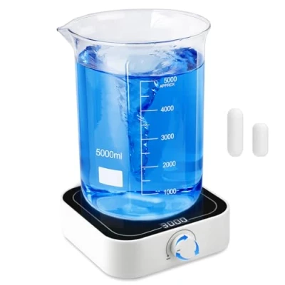Afbeelding van PRECIPETTE Magneetroerder 350 3000rpm 5L Magnetische Mixer Laboratorium met LED display 2 Roerstaven