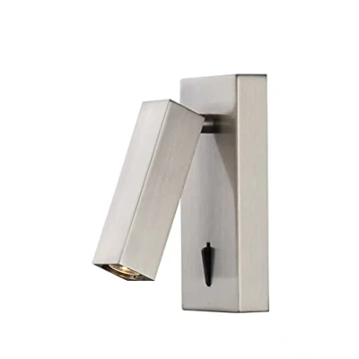 Afbeelding van Inspired Lighting Fusion Wall, Leeslamp, 3W LED, 3000K, 210lm, Geschakeld, Satijn Nikkel