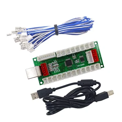 Afbeelding van SJ@JX Arcade Controller Zero Delay Encoder PCB Board DIY Kit Joystick Button 5V Power for PC Raspberry Pi Android PS3