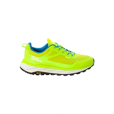 Afbeelding van Jack Wolfskin Terrashelter LOW Sportieve wandelschoenen, Heren, Maat: 42, Lime / blue Kunststof/ textiel