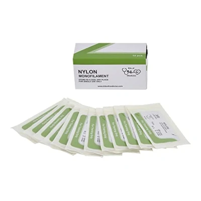 Afbeelding van Kits of Medicine hechtdraad (12 stuks) Beste Voor medische studenten, artsen, tandartsen, verpleegkundigen en dierenartsen Nylon 3/0 Suture Kit Add on