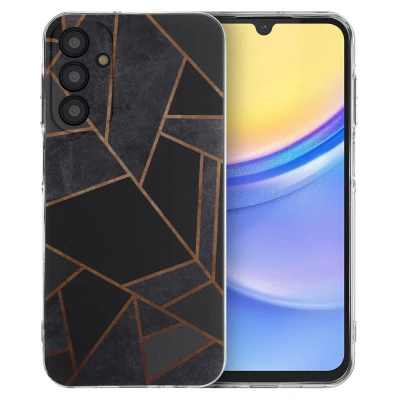 Afbeelding van Samsung Galaxy A15 (5G) Hoesje Siliconen en TPU (zacht) iMoshion Softcase/Backcover Zwart Telefoonhoesje