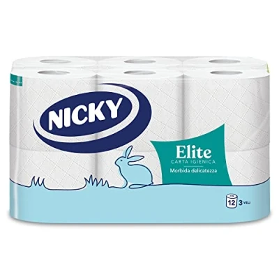 Afbeelding van Nicky Elite toiletpapier, 12 rollen