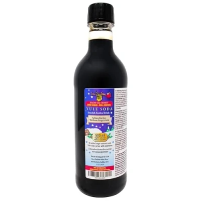 Afbeelding van Julmust Yule Soda limonadeconcentraat 500 ml levert 12,5 liter zonder suiker voor bruiswatertoestellen caloriearm conserveringsmiddelen kunstmatige kleurstoffen