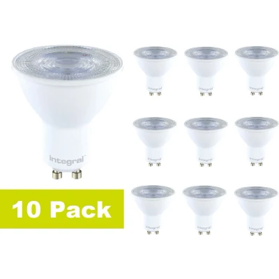Afbeelding van 10 pack Integral LED GU10 spot 3,6 watt 4000K neutraal wit 400 lumen niet dimbaar
