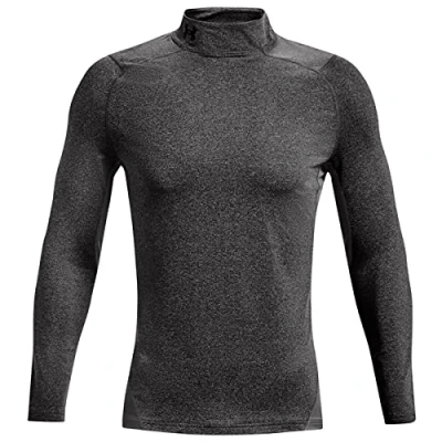 Afbeelding van Under Armour Fitted MOCK Longsleeve, Heren, Maat: Medium, Grau