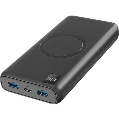 Afbeelding van Strex Powerbank met Draadloze Qi Snellader 27.000 mAh 22.5W Draadloos Opladen USB A/USB C LED Indicatie Universele geschikt voor o.a. iOS/Android