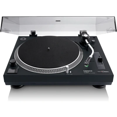 Afbeelding van Lenco L 3828BK Direct aangedreven Platenspeler met USB/PC encoding Zwart
