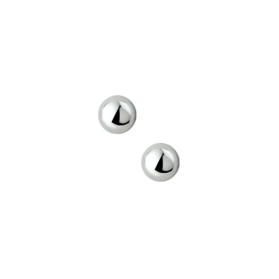 Afbeelding van Oorknoppen Halfbol Zilver Gerhodineerd Glanzend 8 mm x