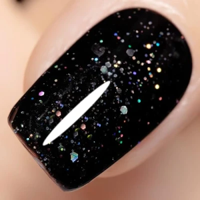 Afbeelding van YTD Likomey UV Gel Nagellak,15ml Kleurrijk Zwarte Glitter Hoge Kleurweergave Salon Manicure Polish