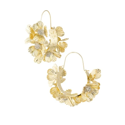 Afbeelding van YWG Oorbellen flower glow Goud kleur
