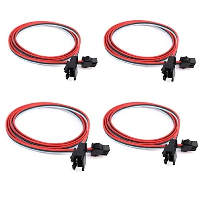 Afbeelding van 4 stuks 1m/3.28ft 3 pins JST SM mannelijke vrouwelijke stekker LED aansluitkabel voor WS2812B WS2811 SK6812 symphony verlichting met aansluitingen, 3P gesp, vrij lasstekker, lichtcontroller, draad