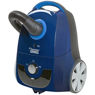 Afbeelding van Bestron Trendy stofzuiger met zak van 1,5 liter, actieradius: 9,5 m, 650 watt, blauw