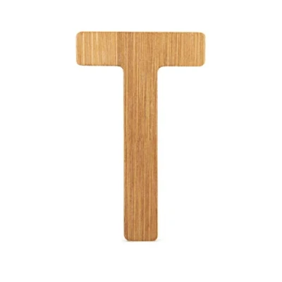 Afbeelding van small foot 12073 ABC letter T van duurzame bamboe, combineerbaar met andere letters als decoratie of deurbordje