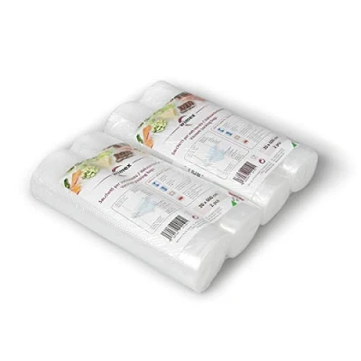 Afbeelding van Wimex Vacuüm Voedingssealer rollen en zakken BPA vrij Sous vide Compatibel met elke vacuümmachine (4 rollen, 20 x 600 cm)