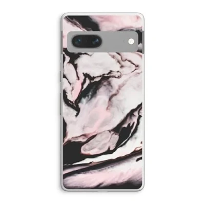 Afbeelding van Case Company® hoesje geschikt voor Google Pixel 7 Roze stroom Soft Cover Telefoonhoesje Bescherming aan alle Kanten en Schermrand