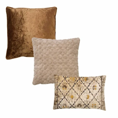 Afbeelding van Hoii VOORDEELSET CLASSIC beige Set van 3 sierkussens Pumice Stone