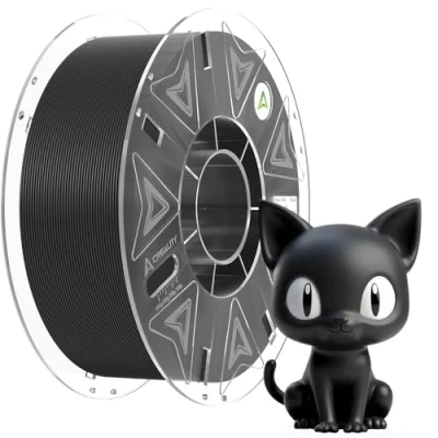 Afbeelding van Creality Official Hyper PLA filament, zwart, 1 kg, 3D printer, RFID filament voor hogesnelheidsprinten, duurzaam, glad, overhangprestaties, maatnauwkeurigheid +/ 0,03 mm, spoel