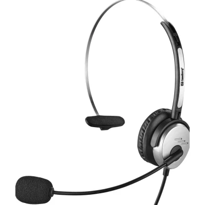 Afbeelding van Sandberg USB Mono Headset Saver Hoofdband Type A Zwart, Zilver