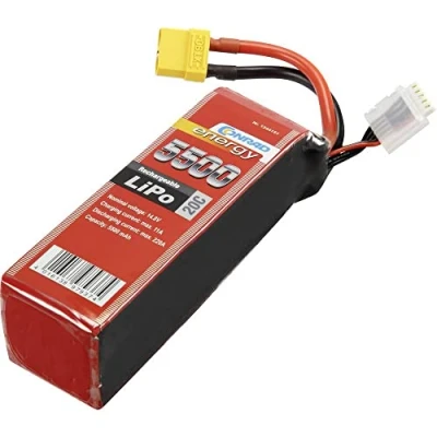 Afbeelding van Conrad energy LiPo accupack 14.8 V 5500 mAh Aantal cellen: 4 20 C Softcase XT90