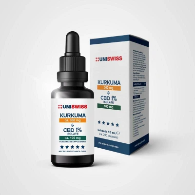 Afbeelding van Uniswiss Kurkuma &amp; Cbd Isolate 1%, 10 ml