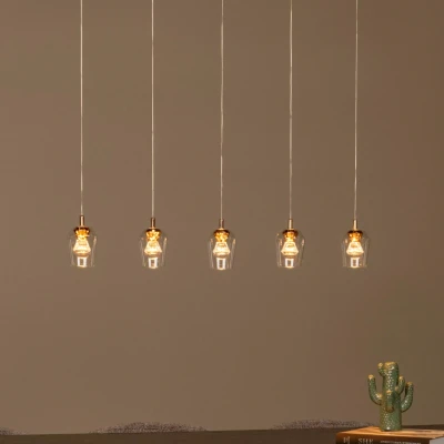 Afbeelding van Lucide BERLIANE Hanglamp LED Dimb. 5x4W 2700K Transparant