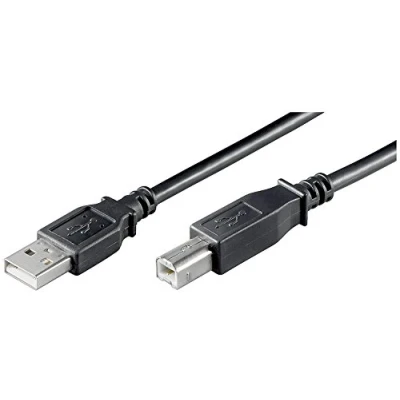 Afbeelding van USB A naar B Aansluitkabel 2.0 3 meter Zwart