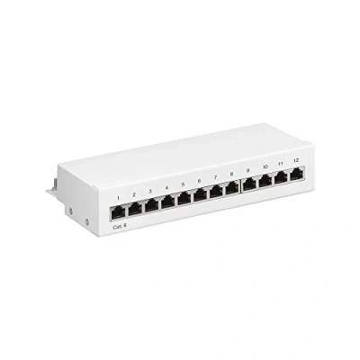 Afbeelding van Patchpaneel Cat6 S/FTP 12 poorten (Desktop, Wit)
