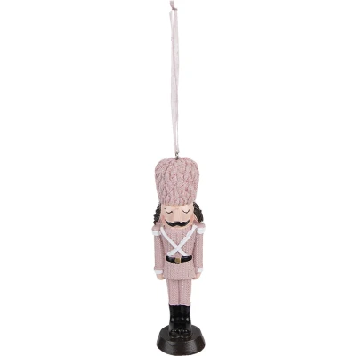 Afbeelding van Clayre &amp; Eef Kersthanger Notenkraker 13 cm Roze Kunststof Kerstbal
