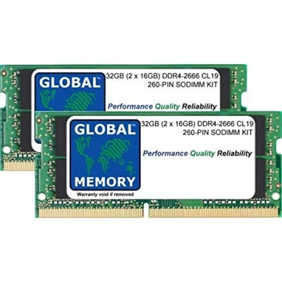 Afbeelding van 32GB (2 x 16GB) DDR4 2666MHz PC4 21300 260 PIN SODIMM GEHEUGEN RAM KIT VOOR 27&quot; RETINA 5K IMAC (2019/2020)
