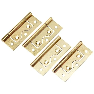 Afbeelding van Merriway BH01124 63 mm galvanisch messing verzonken scharnieren, wit, 4 stuks