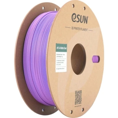 Afbeelding van eSUN Mat Dual Colour Filament, PLA Filament 1.75mm, Glansvrije Kleur, Matte Textuur, 1KG Spoel (2.2 LBS) 3D Printing voor Printers (Paars Blauw, 1KG)