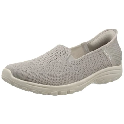 Afbeelding van Skechers Reggae Fest 2.0 Sneaker voor dames, Taupe Mesh, 36.5 EU