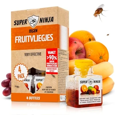 Afbeelding van SuperNinja fruitvliegjes vanger FFN49444 4 vallen