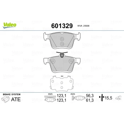 Afbeelding van Valeo Remblokset 601329