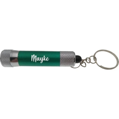 Afbeelding van Zaklamp Sleutelhanger Met Naam Groen Mayke