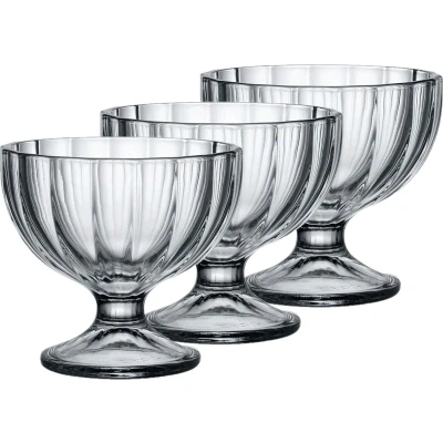 Afbeelding van Set van 6x stuks ijs/sorbet coupes op voet glas 260 ml IJscoupes