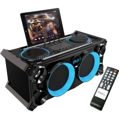 Afbeelding van Ibiza Sound SPLBOX200 BK bluetooth Party Station met LED licheffect