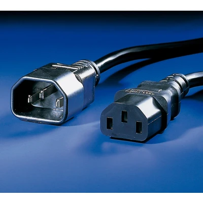 Afbeelding van VALUE Apparate aansluitkabel, IEC 320 C14 C13, zwart, 0,5 m