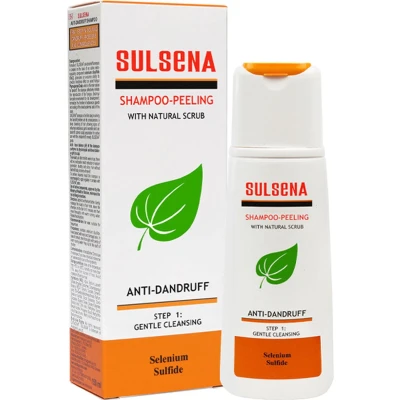 Afbeelding van SULSENA ANTI ROOS Shampoo 2 in 1 RUSTGEVENDE KALMERENDE DIEP REINIGENDE EFFECTIEVE DANDRUFF met Selenium Sulfide en Natuurlijke SENSOCEL Scrub voor Elk Haartype MANNEN VROUWEN 150 ML